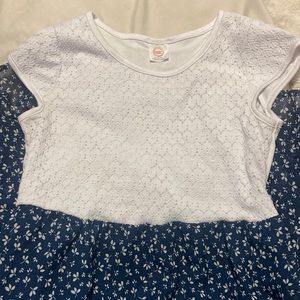 girls wonder nation dress- half length cut ruffled bottom